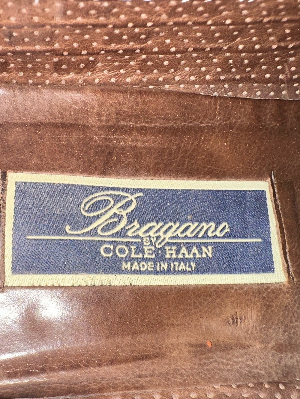 Cole Haan Brown Woven Leather Penny Loafers - Picture 6 of 7